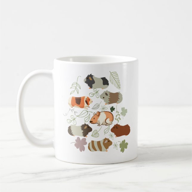 Guinea Schweinekaffee, Guinea Schweinegengeschenk, Kaffeetasse (Links)