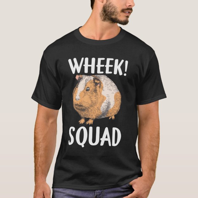 Guinea Schweinekopf Funny Wheel Tier T-Shirt (Vorderseite)