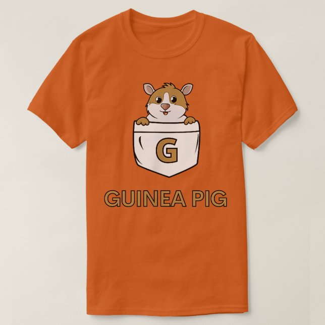 Guinea Schweinetasche Tierdesign T-Shirt (Design vorne)