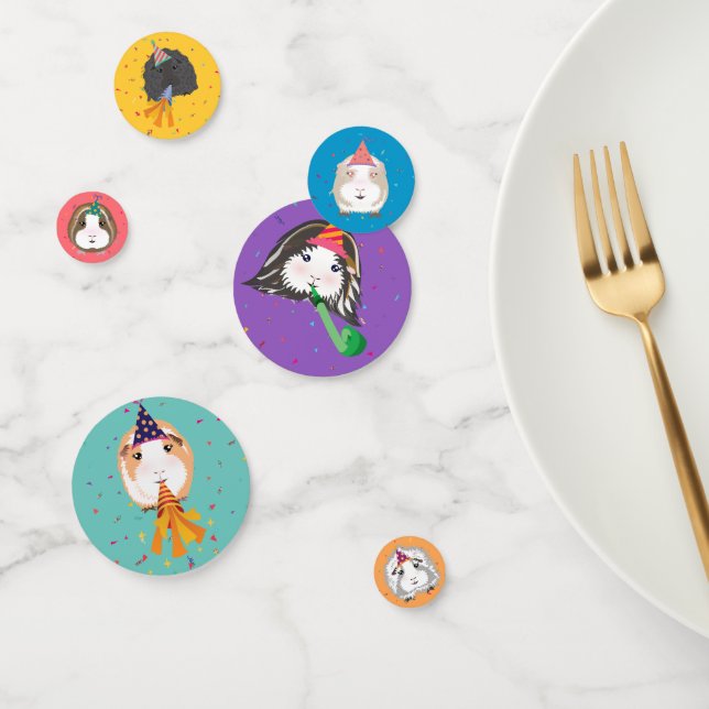 Guinea Schweinetisch Konfetti Teil 1 (Gruppe)