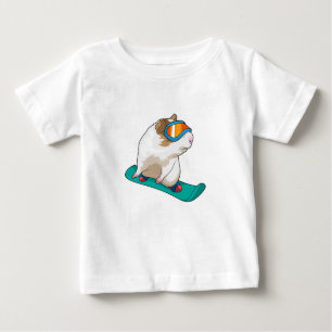 Guinea Snowboarder Snowboard Baby T-shirt