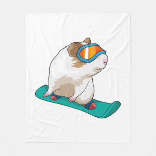 Guinea Snowboarder Snowboard Fleecedecke