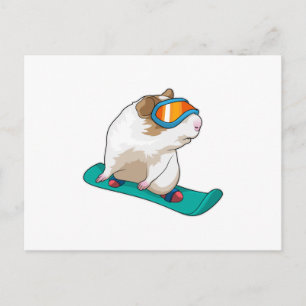 Guinea Snowboarder Snowboard Postkarte