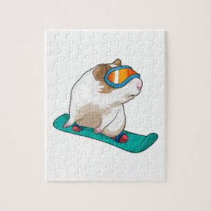 Guinea Snowboarder Snowboard Puzzle