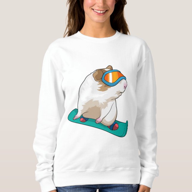 Guinea Snowboarder Snowboard Sweatshirt (Vorderseite)
