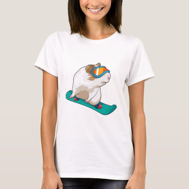 Guinea Snowboarder Snowboard T-Shirt (Vorderseite)