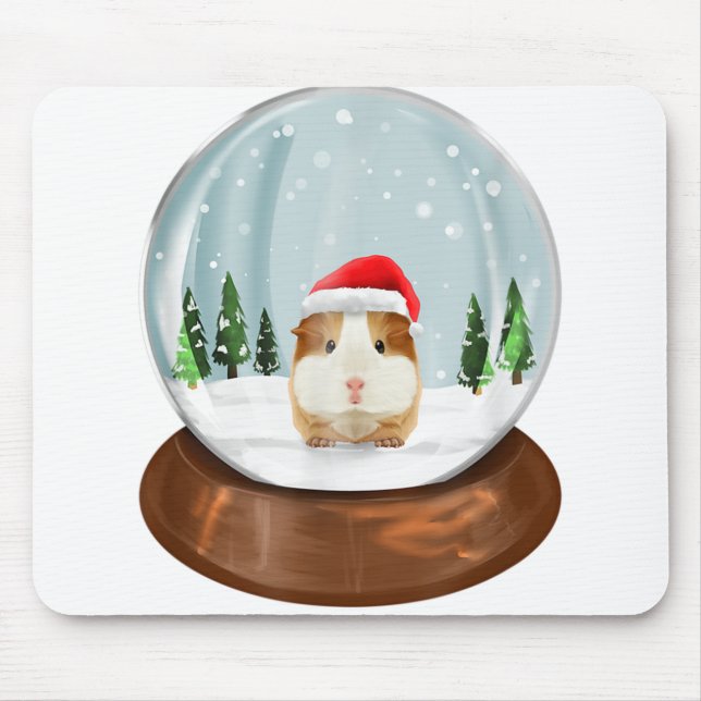 Guinea Snowglobe xmas pjmas jpg outfit christmas.p Mousepad (Vorne)