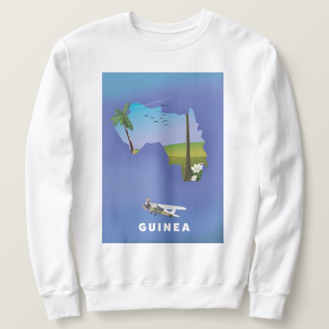 Guinea Südafrika Skiposter drucken. Sweatshirt (Design vorne)