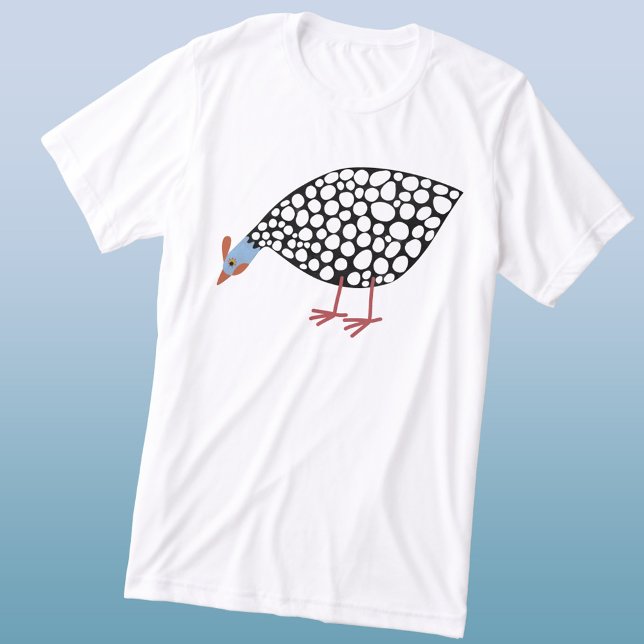 Guinea Tri-Blend Shirt (Fun Guineafowl bird triblend t-shirt)