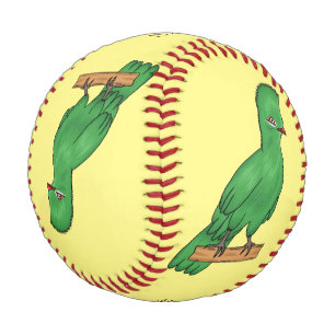 Guinea Turaco Vogel Cartoon Illustration Baseball