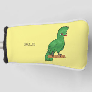Guinea Turaco Vogel Cartoon Illustration Golf Headcover