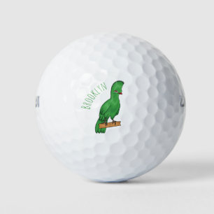 Guinea Turaco Vogel Cartoon Illustration Golfball
