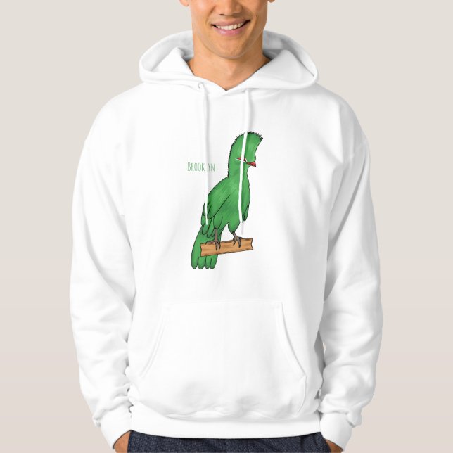 Guinea Turaco Vogel Cartoon Illustration Hoodie (Vorderseite)