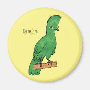 Guinea Turaco Vogel Cartoon Illustration Magnet