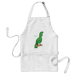 Guinea Turaco Vogel Cartoon Illustration Schürze