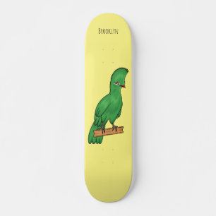 Guinea Turaco Vogel Cartoon Illustration Skateboard