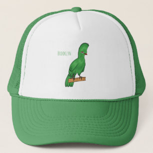 Guinea Turaco Vogel Cartoon Illustration Truckerkappe