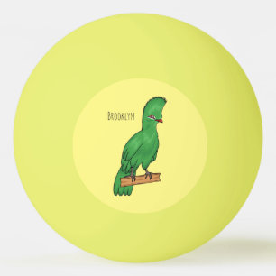 Guinea-Turako-Vogel Cartoon-Illustration  Tischtennisball