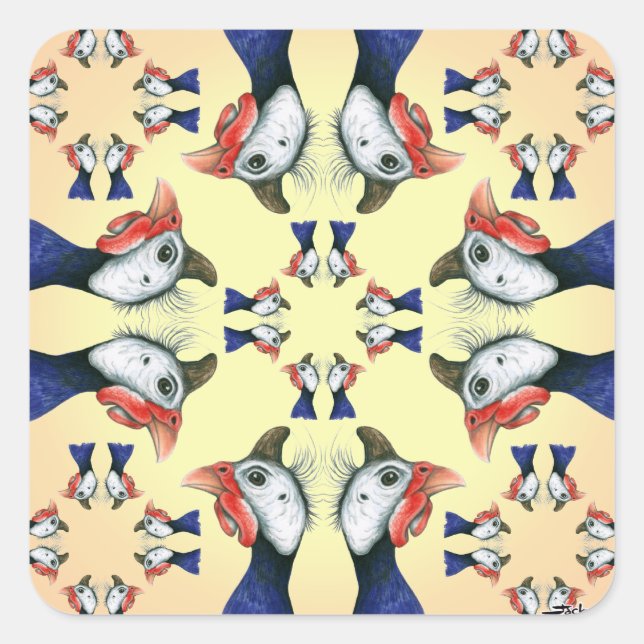 Guinea überall! quadratischer aufkleber (Vorderseite)