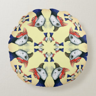 Guinea überall! rundes kissen