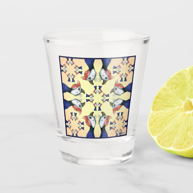 Guinea überall! schnapsglas (Vorderseite)