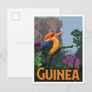 Guinea Vintage Reise Postkarte