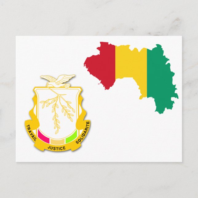 Guinea Wappen GN Postkarte (Vorderseite)