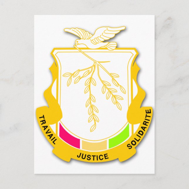 Guinea Wappen GN Postkarte (Vorderseite)