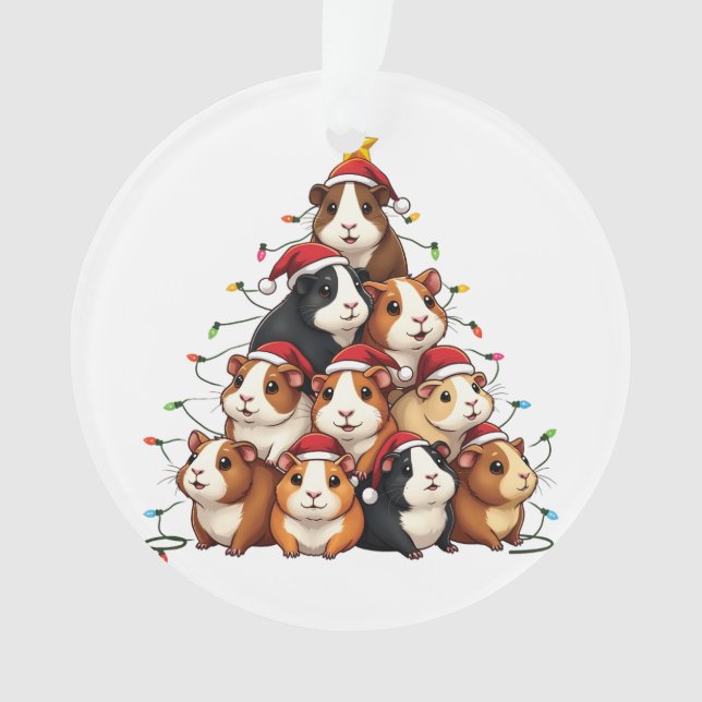Guinea Weihnachtsbaum Frohe Weihnachten Weihnachte Ornament (Vorderseite)
