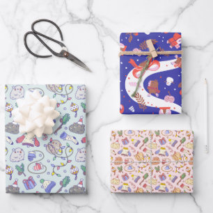 Guinea Weihnachtsgeschmack Set 3 Geschenkpapier Set