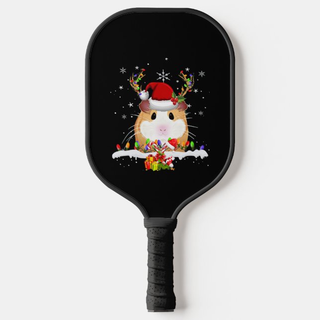 Guinea Weihnachtsweihnachtsleuchten Pickleball Schläger (Vorderseite)