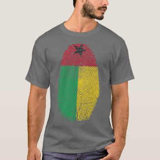 GuineaBissau Flag Fingerprint DNA-Geschenk für Gui T-Shirt
