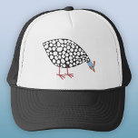 Guineafowl Bird Truckerkappe<br><div class="desc">Eine lustige Guinea,  die herumpickt. Originelle Kunst von Nic Squirrell.</div>
