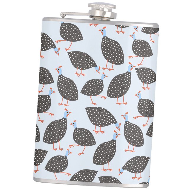 Guineafowl Fun Bird-Muster Flachmann (Fun Guineafowl bird pattern hip flask)