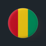 guineische Flagge, Flagge der Guinea Button<br><div class="desc">Guinean Flag, Flag der Guinea Button/Abzeichen von World Flags United.</div>