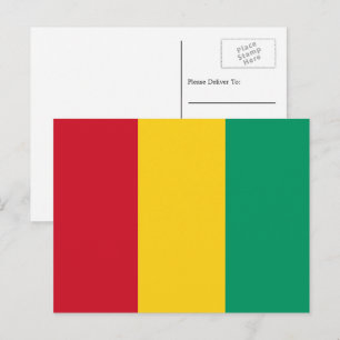 guineische Flagge, Flagge der Guinea Postkarte