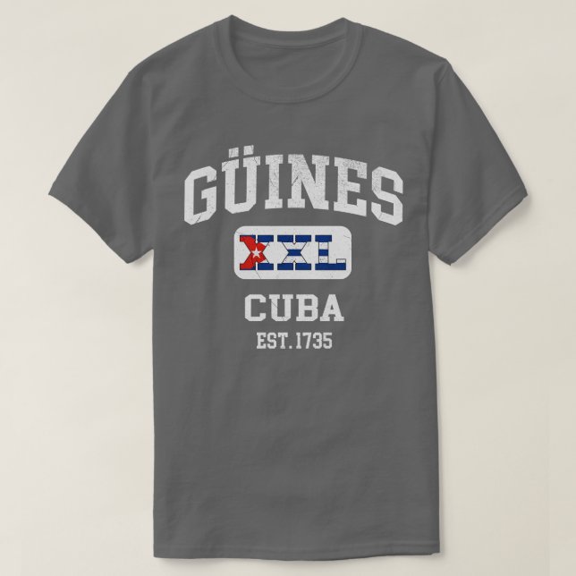 Guines Cuba XXL Athletic Design 1 T-Shirt (Design vorne)
