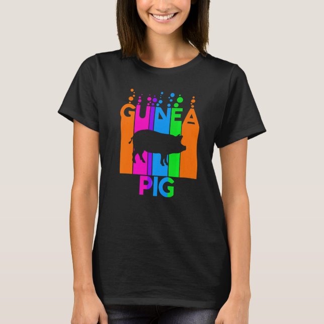 Guines Schweinefilet Regenbogenblase mit Silhouett T-Shirt (Vorderseite)