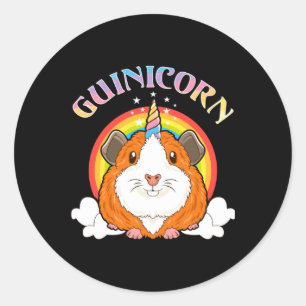 Guinicorn Guinea Pig Unicorn Kostüm Runder Aufkleber