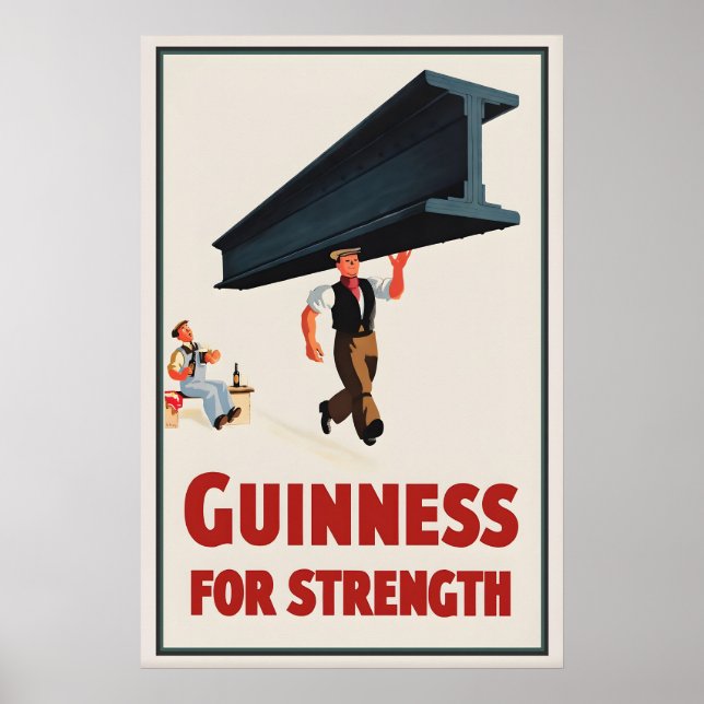 Guinness For Strength Poster Druck  John Gilroy (Vorne)