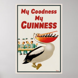 Guinness Pelican Poster Druck John Gilroy Vintage