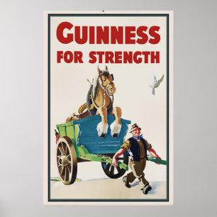 Guinness Pferd Poster Druck Vintage John Gilroy