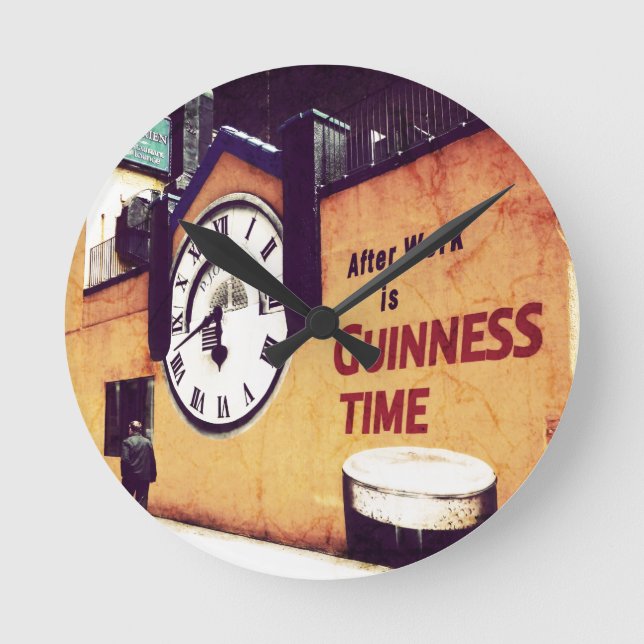 Guinness Time Pocket Watch Runde Wanduhr (Vorderseite)