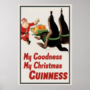 Guinness Weihnachtsposter Druck John Gilroy Poster
