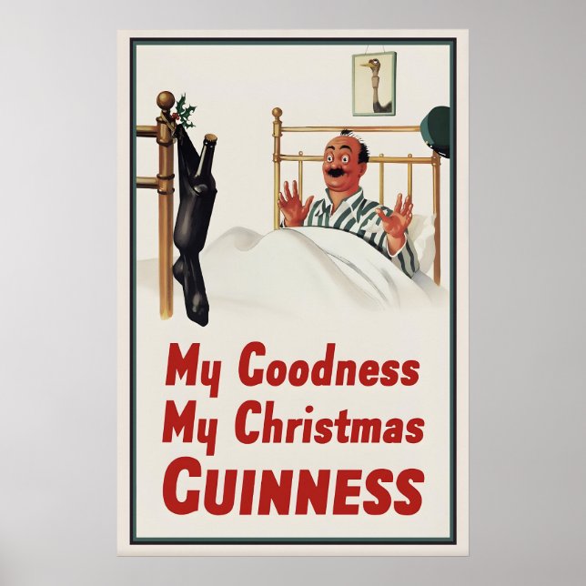 Guinness Weihnachtsstrumpf Poster Druck John (Vorne)