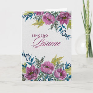 Guirnalda de Anémonas Rosas Tarjeta de Condolencia Karte