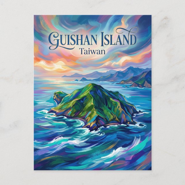 Guishan-Insel Taiwan Postkarte (Vorderseite)