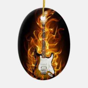 Guitair Flammen Keramik Ornament