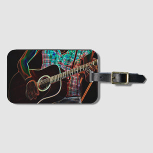 Guitar 1 Visitenkartensteckplatz ln Lichtbogen4 Gepäckanhänger