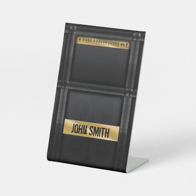 Guitar amp with custom name sockelschild (Vorderseite)